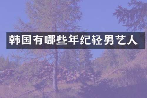 韩国有哪些年纪轻男艺人
