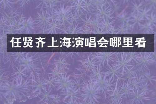 任贤齐上海演唱会哪里看