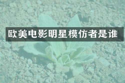 欧美电影明星模仿者是谁