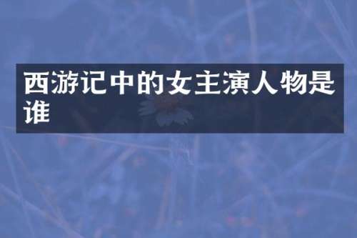 西游记中的女主演人物是谁