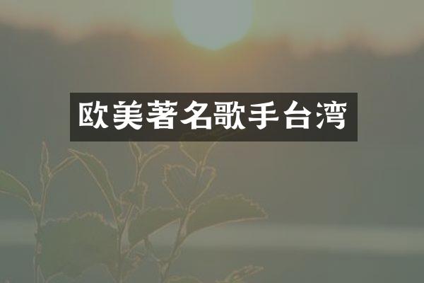 欧美著名歌手台湾