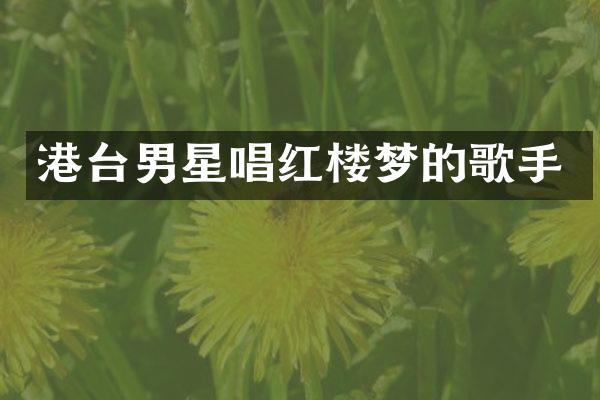 港台男星唱红楼梦的歌手