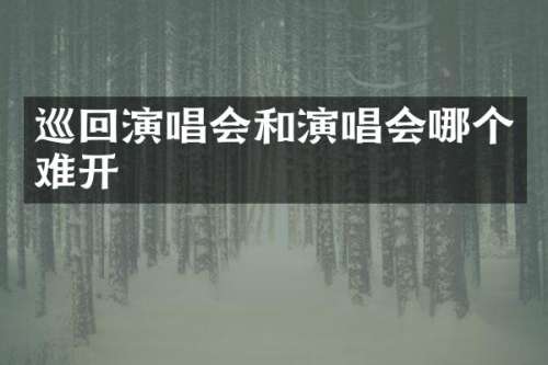 巡回演唱会和演唱会哪个难开