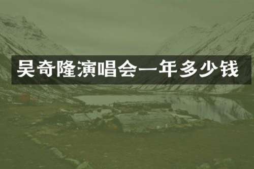 吴奇隆演唱会一年多少钱