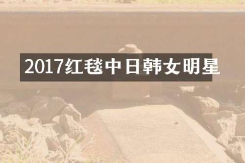 2017红毯中日韩女明星