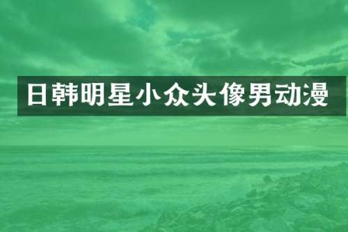 日韩明星小众头像男动漫