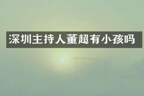 深圳主持人董超有小孩吗
