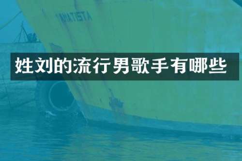 姓刘的流行男歌手有哪些