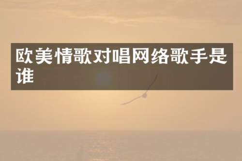 欧美情歌对唱网络歌手是谁