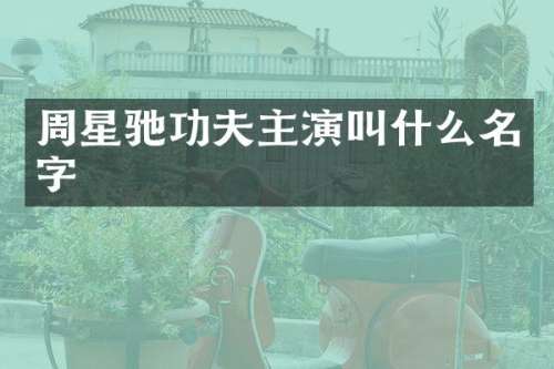 周星驰功夫主演叫什么名字