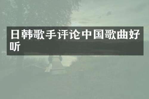 日韩歌手评论中国歌曲好听