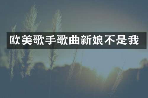 欧美歌手歌曲新娘不是我