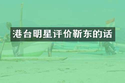 港台明星评价的话