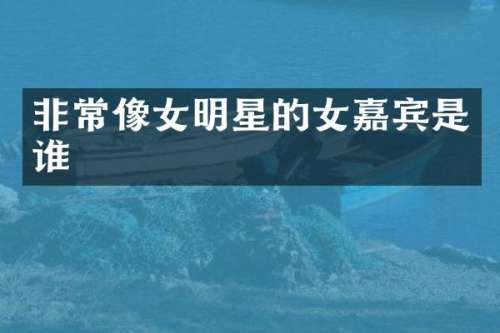 非常像女明星的女嘉宾是谁