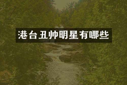 港台丑帅明星有哪些