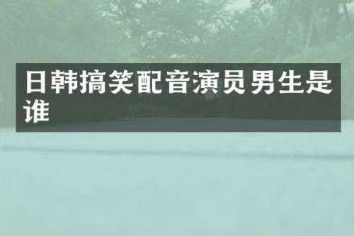 日韩搞笑配音演员男生是谁