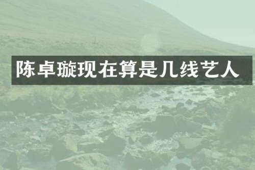 陈卓璇现在算是几线艺人