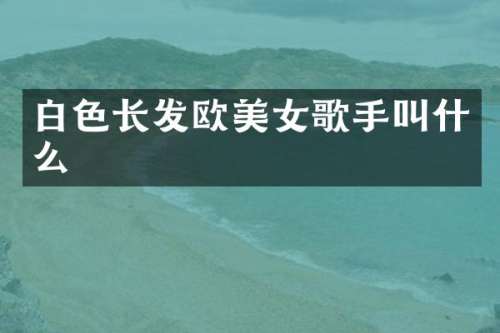 白色长发欧歌手叫什么