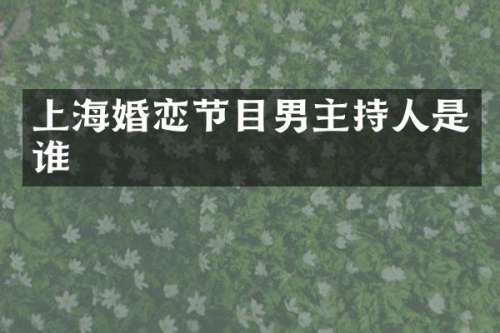 上海婚恋节目男主持人是谁