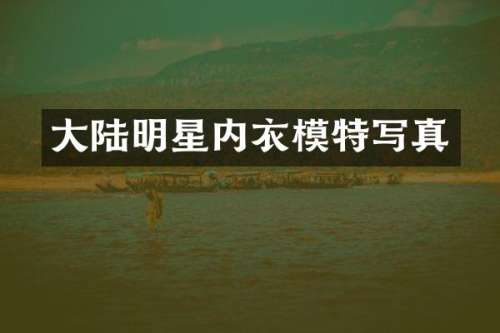 大陆明星内衣模特写真