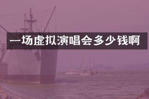 一场虚拟演唱会多少钱啊