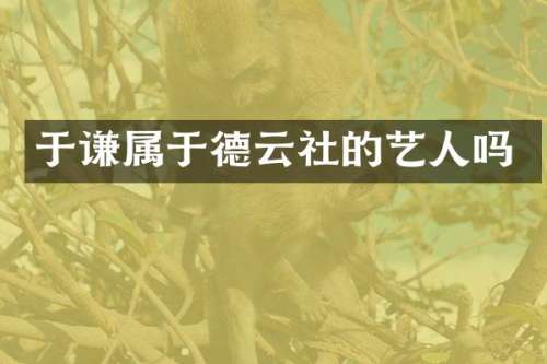 于谦属于德云社的艺人吗