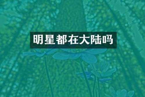 明星都在大陆吗