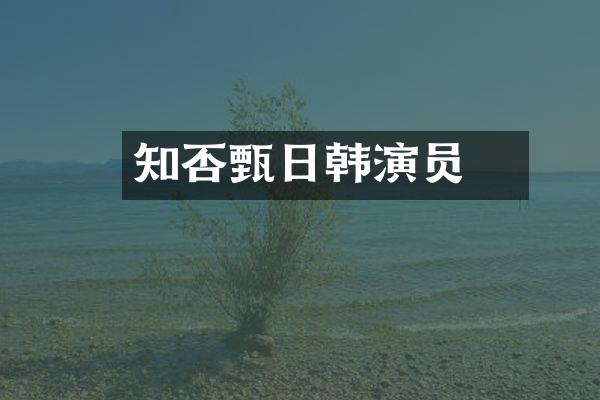 知否甄嬛日韩演员