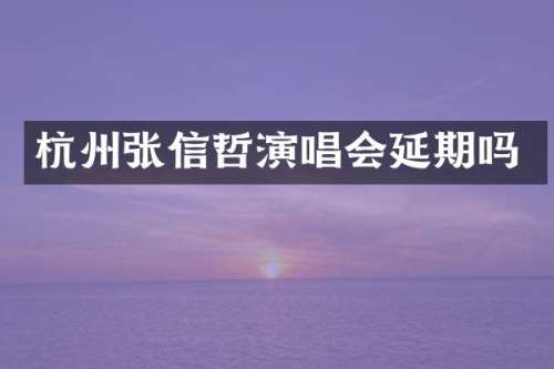 杭州张信哲演唱会延期吗