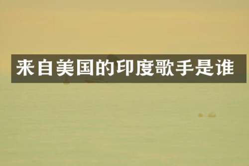 来自美国的印度歌手是谁