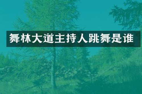 舞林大道主持人跳舞是谁
