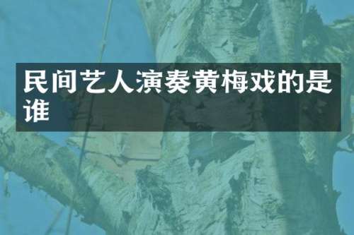 民间艺人演奏黄梅戏的是谁