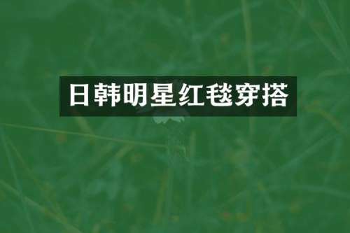 日韩明星红毯穿搭