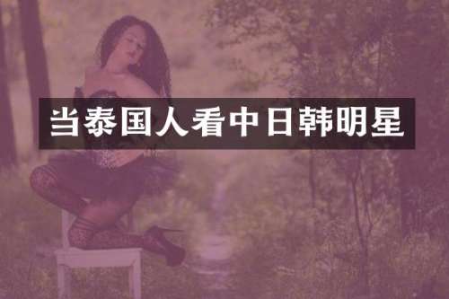 当泰国人看中日韩明星