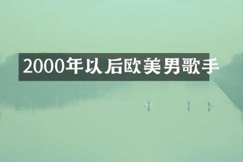 2000年以后欧美男歌手