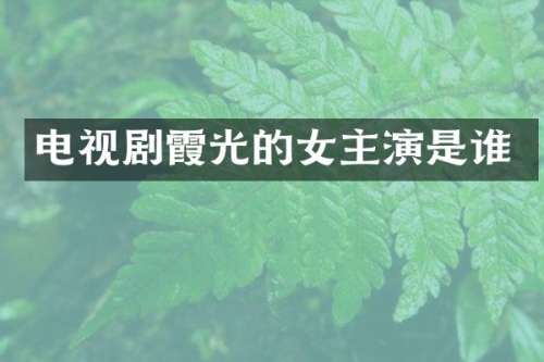 电视剧霞光的女主演是谁