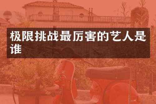极限挑战最厉害的艺人是谁