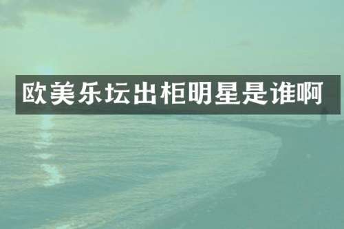 欧美乐坛出柜明星是谁啊
