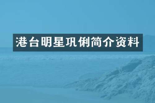港台明星巩俐简介资料