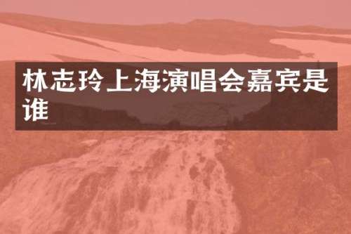 林志玲上海演唱会嘉宾是谁