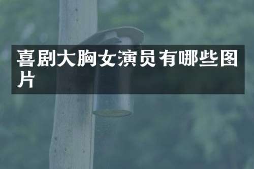 喜剧大女演员有哪些图片