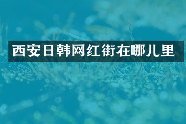 西安日韩网红街在哪儿里