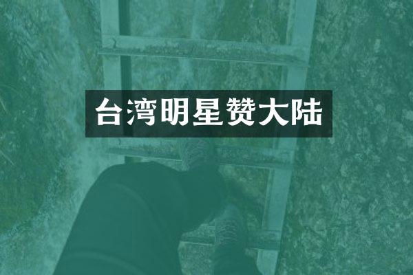 台湾明星赞大陆
