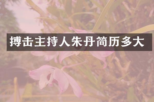搏击主持人朱丹简历多大