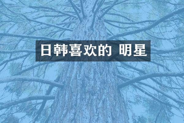 日韩喜欢的 明星