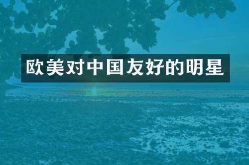 欧美对中国友好的明星