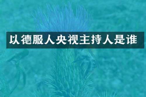 以德服人央视主持人是谁