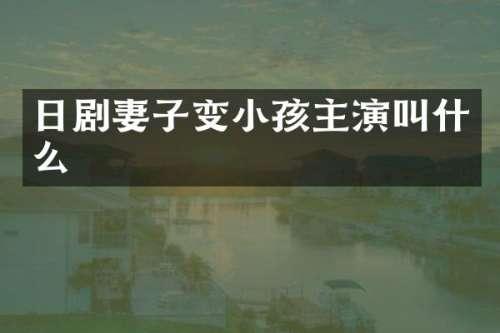 日剧妻子变小孩主演叫什么