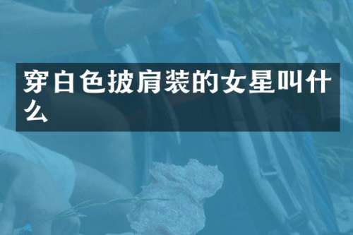 穿白色披肩装的女星叫什么