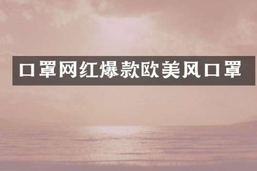 口罩网红爆款欧美风口罩